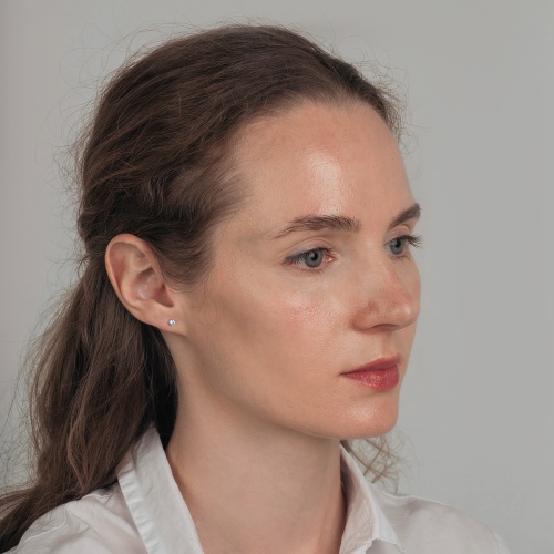 Пусеты Fiore Luna Cubic zirconia Ske Blue, SWE0128 SB S фото 2